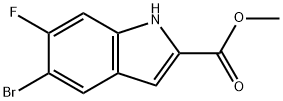 5-溴-6-氟吲哚-2-甲酸甲酯 结构式