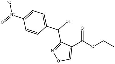 3-[羟基(4-硝基苯基)甲基]异噁唑-4-甲酸乙酯 结构式