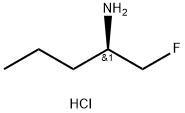 (R)-1-氟-2-戊胺盐酸盐 结构式