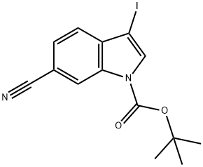 tert-butyl 6-cyano-3-iodo-1H-indole-1-carboxylate 结构式