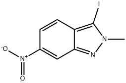 3-碘-2-甲基-6-硝基-2H-吲唑 结构式