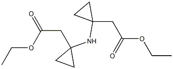 ethyl 2-(1-{[1-(2-ethoxy-2-oxoethyl)cyclopropyl]amino}cyclopropyl)acetate 结构式