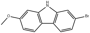 2-溴-7-甲氧基咔唑 结构式