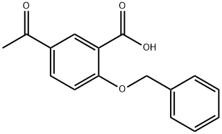 5-乙酰基-2-(苄氧基)苯甲酸 结构式