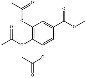3,4,5-三乙酰氧基苯甲酸甲酯 结构式
