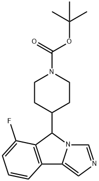 5-(1-BOC-4-哌啶基)-6-氟-5H-咪唑并[5,1-A]异吲哚 结构式