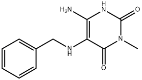 6-氨基-5-(苯甲基氨基)-3-甲基嘧啶-2,4(1H,3H)-二酮 结构式