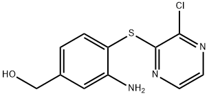 (3-氨基-4-((3-氯吡嗪-2-基)硫代)苯基)甲醇 结构式