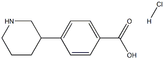 4-(哌啶-3-基)苯甲酸盐酸盐 结构式