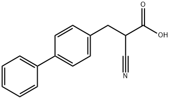 2-氰基-3-(4-联苯基)丙酸 结构式