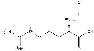 L-ARGININE:HCL (15N4) 结构式