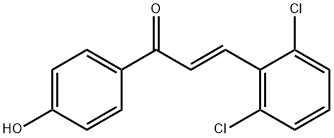 2-Propen-1-one, 3-(2,6-dichlorophenyl)-1-(4-hydroxyphenyl)-, (E)- (9CI) 结构式