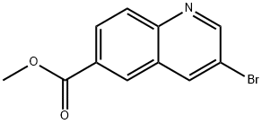 3-溴-6-喹啉甲酸甲酯 结构式