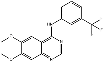 6,7-二甲氧基-N-(3-(三氟甲基)苯基)喹唑啉-4-胺 结构式