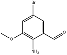 2-氨基-5-溴-3-甲氧基-苯甲醛 结构式