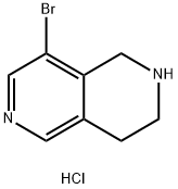 8-BROMO-1,2,3,4-TETRAHYDRO-2,6-NAPHTHYRIDINE DIHYDROCHLORIDE 结构式