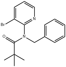 N-benzyl-N-(3-bromopyridin-2-yl)pivalamide 结构式