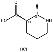 2S,3S-2-甲基-哌啶-3-甲酸盐酸盐 结构式
