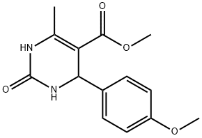 methyl 4-(4-methoxyphenyl)-6-methyl-2-oxo-1,2,3,4-tetrahydropyrimidine-5-carboxylate 结构式