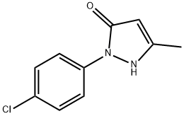 2-(4-氯苯基)-1,2-二氢-5-甲基-3H-吡唑-3-酮 结构式