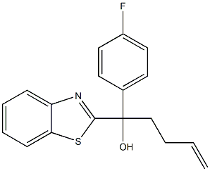 1-(benzo[d]thiazol-2-yl)-1-(4-fluorophenyl)pent-4-en-1-ol 结构式