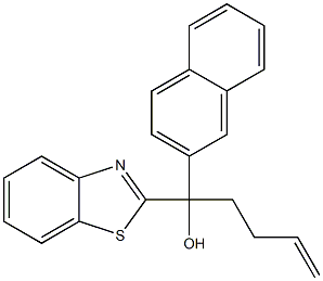 1-(benzo[d]thiazol-2-yl)-1-(naphthalen-2-yl)pent-4-en-1-ol 结构式