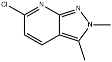 6-CHLORO-2,3-DIMETHYL-2H-PYRAZOLO[3,4-B]PYRIDINE 结构式