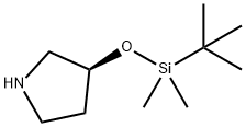 (S)-3-(T-BUTYLDIMETHYLSILYLOXY)PYRROLIDINE 结构式