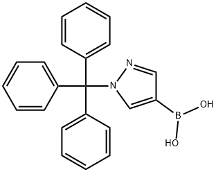 硼酸,[1-(三苯甲基)-1H-吡唑-4-基 结构式