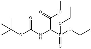 METHYL 2-(DIETHOXYPHOSPHORYL)-N-BOC-DL-GLYCINATE 结构式