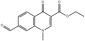 ethyl 7-formyl-1-methyl-4-oxo-1,4-dihydroquinoline-3-carboxylate 结构式