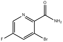 3-溴-5-氟吡啶-2-甲酰胺 结构式