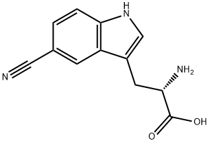 2-氨基-3-(5-氰基-1H-吲哚-3-基)丙酸 结构式