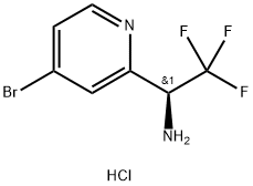 (S)-1-(4-bromopyridin-2-yl)-2,2,2-trifluoroethan-1-amine hydrochloride 结构式
