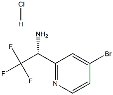 (R)-1-(4-bromopyridin-2-yl)-2,2,2-trifluoroethan-1-amine hydrochloride 结构式