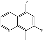 5-溴-7-氟-8-甲基喹啉 结构式