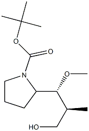 (S)-tert-butyl 2-((1R,2S)-3-hydroxy-1-methoxy-2-methylpropyl)pyrrolidine-1-carboxylate 结构式