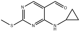 4-(环丙基氨基)-2-(甲硫基)嘧啶-5-碳醛 结构式