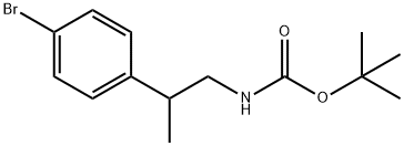 tert-butyl 2-(4-bromophenyl)propylcarbamate 结构式