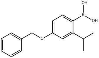 4-苄氧基-2-异丙基苯基硼酸 结构式