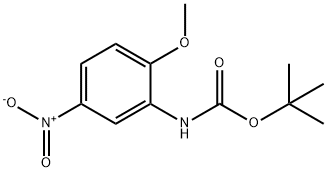 (2-甲氧基-5-硝基苯基)氨基甲酸叔丁酯 结构式