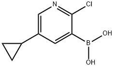 2-氯-5-环丙基吡啶-3-硼酸 结构式