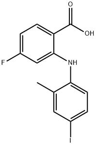 4-Fluoro-2-((4-iodo-2-methylphenyl)amino)benzoic acid 结构式