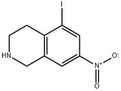 5-碘-7-硝基-1,2,3,4-四氢异喹啉 结构式