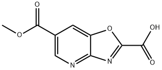 6-(methoxycarbonyl)oxazolo[4,5-b]pyridine-2-carboxylic acid 结构式