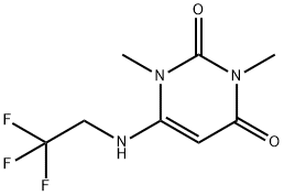 1,3-Dimethyl-6-((2,2,2-trifluoroethyl)amino)pyrimidine-2,4(1H,3H)-dione 结构式