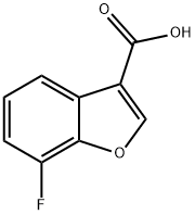 7-氟苯并呋喃-3-羧酸 结构式