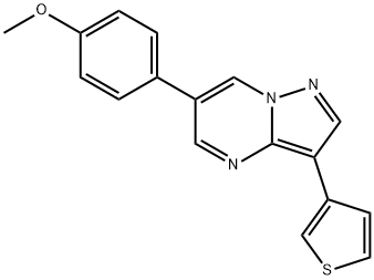 6-(4-methoxyphenyl)-3-(3-thienyl)-Pyrazolo[1,5-a]pyrimidine 结构式