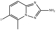 6-Iodo-5-methyl-[1,2,4]triazolo[1,5-a]pyridin-2-ylamine 结构式