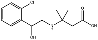 3-[2-(2-Chloro-phenyl)-2-hydroxy-ethylamino]-3-methyl-butyric acid 结构式